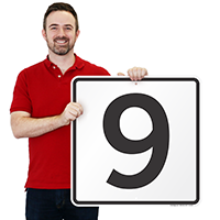 Parking Spot Number 9 Signs