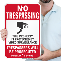 New York Property Protected By Video Surveillance Sign