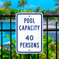 Pool Max Capacity Persons Signs