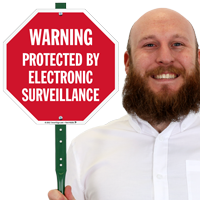 Protected By Electronic Surveillance Warning Sign