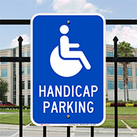 Reserved Handicap Parking Sign