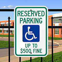 Reserved Parking Handicapped Signs
