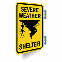 Severe Weather Shelter Metal Sign