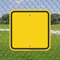 Write-On Signs Blank With Preprinted Border