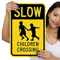 Slow Children Crossing Sign