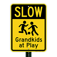 Slow Down Kids At Play Sign