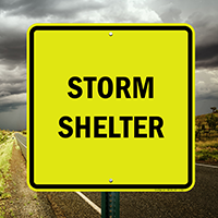 Storm Shelter, Emergency Signs