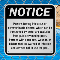 Swimming Pool Notice Signs
