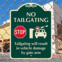 Tailgating Result In Vehicle Damage Stop Sign