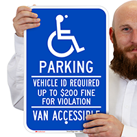 Minnesota Accessible Parking, Vehicle ID Required Signs