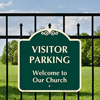 Visitor Parking Welcome To Our Church Sign
