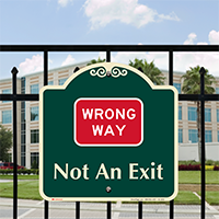 Wrong Way Not An Exit Signature Sign