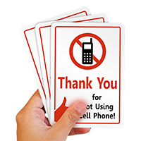 No Cell Phone Use Label
