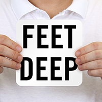 Feet Deep Pool Depth Marker