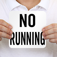 No Running Pool Marker