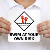 Swim At Your Own Risk Marker