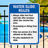 Water Slide Rules Sign for Arkansas