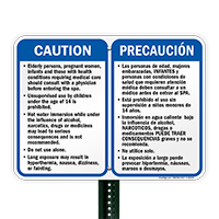 California Bilingual Spa Safety Rules Sign