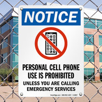 No Cell Phone with No Cell Phone Graphic Sign