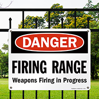 Shooting Range Keep Out Sign