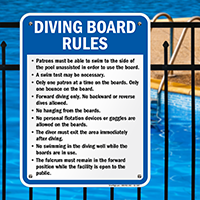 Georgia Diving Board Rules Sign