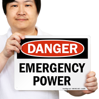 Power OSHA Danger Sign