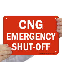 Fire And Emergency Shut-Off Sign