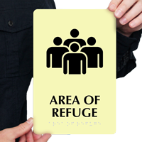 9" x 6" Glow-in-the-Dark TactileTouch™ Sign