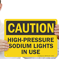 High Pressure Sodium Lights in Use Dispensary Sign