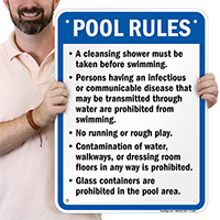 Pool Rules Sign for Idaho