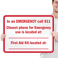 In Emergency Call 911 New York Sign