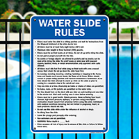 Water Slide Rules Sign for Iowa
