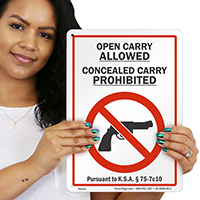 Kansas Gun Control Law Sign