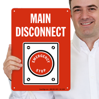 Main Disconnect Fire & Emergency Sign
