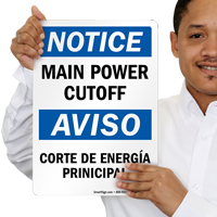 Bilingual OSHA Notice Sign