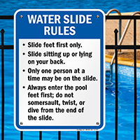 Water Slide Rules Sign for New Mexico