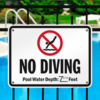 No Diving Sign for New York