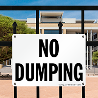 No Dumping Sign