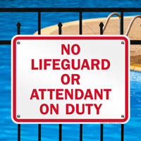 Oklahoma No Lifeguard On Duty Sign