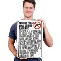 Handguns Prohibited Texas Sign