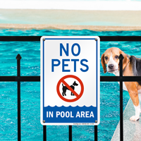 No Pets In Pools Area Sign