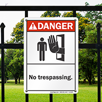 Danger No Trespassing Sign