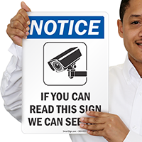 Notice Video Surveillance OSHA Sign