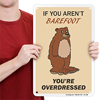 Please Be Barefoot, Humorous Pool Sign