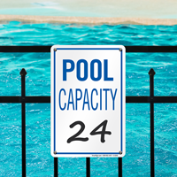 Pool Capacity Sign