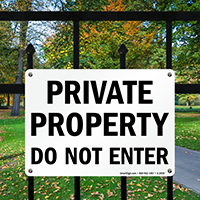 Private Property Sign