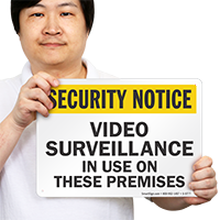 Security Notice Video Surveillance on Premises Sign