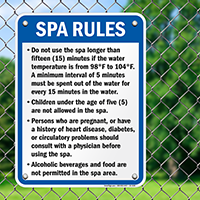 Maryland Spa Rules Sign