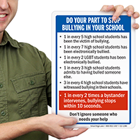 Stop Bullying In Your School Sign