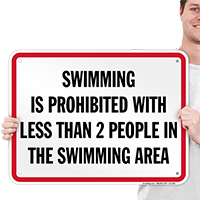 Swimming Prohibited Tennessee Pool Sign